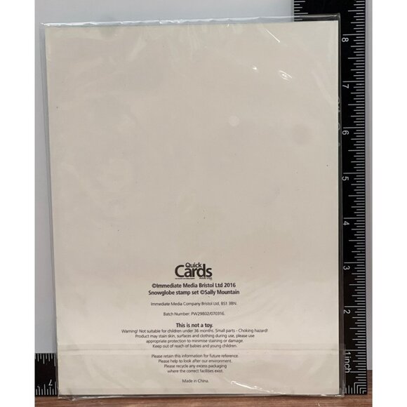 Snowglobe Stamp Set Mix & Match Scenes & Sentiments By Sally Mountain 2016 - Picture 2 of 5